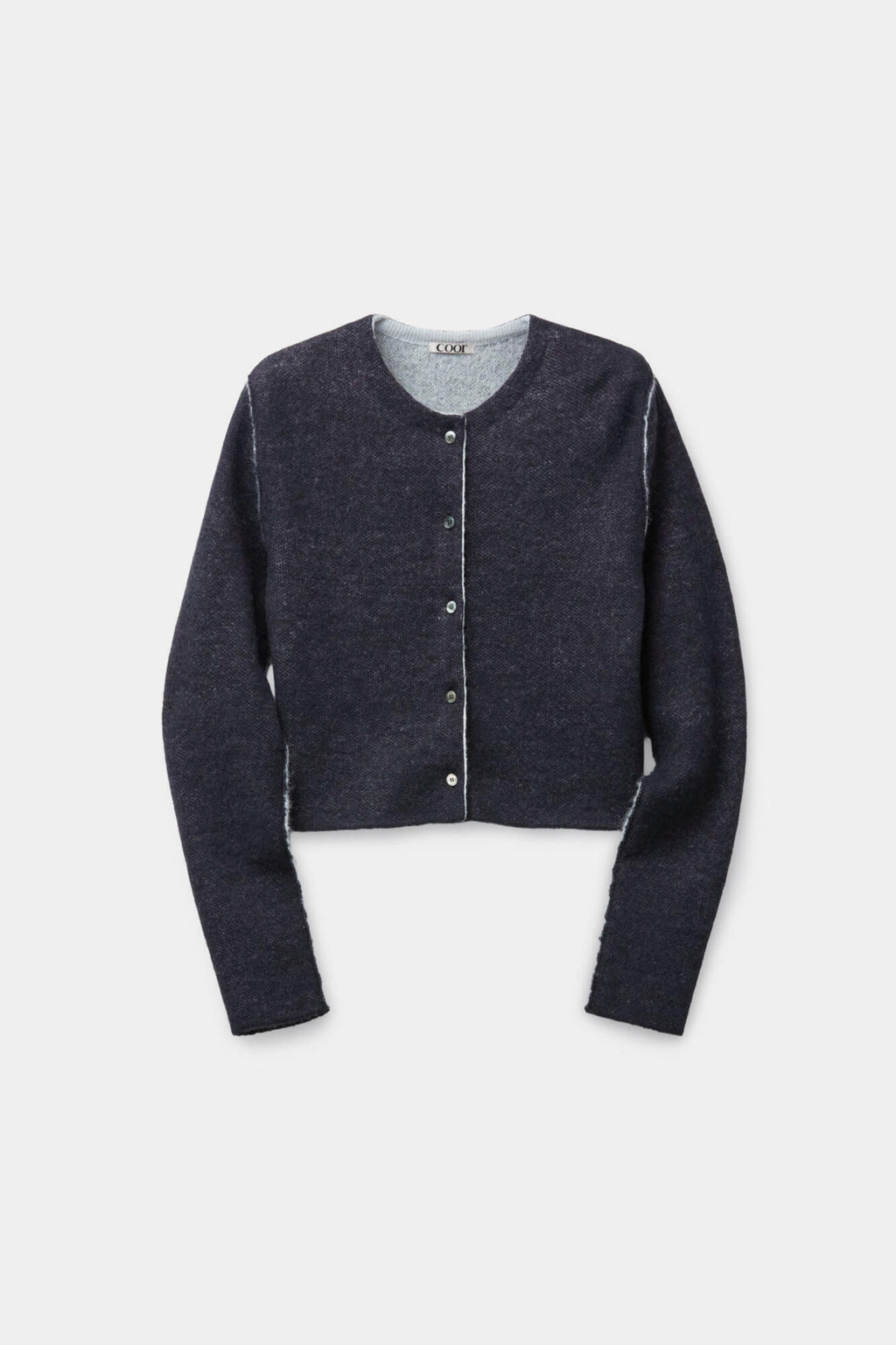 Coor - Double Layer Crop Cardigan (Dark Navy) product image 1 | TRAB K-Fashion Australia