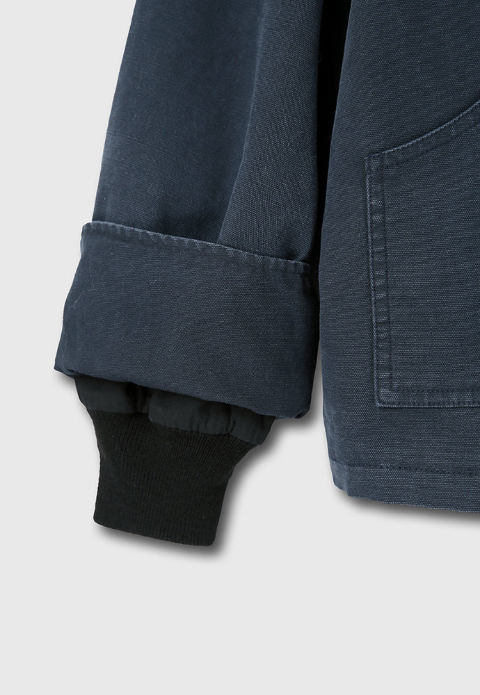 Tonywack - Leather Collar Garment-Washed Chore Jacket (Navy) product image 17 | TRAB K-Fashion Australia