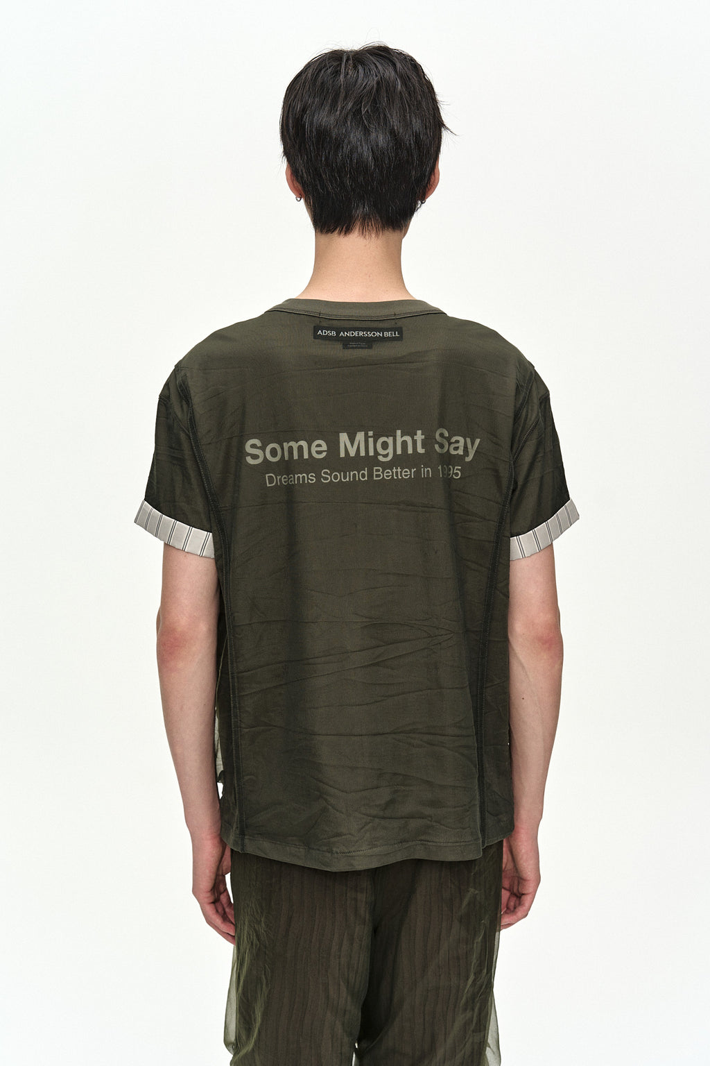 Andersson Bell - Overlay Roll-Up Cuffs T-Shirt (Khaki) product image 4 | TRAB K-Fashion Australia