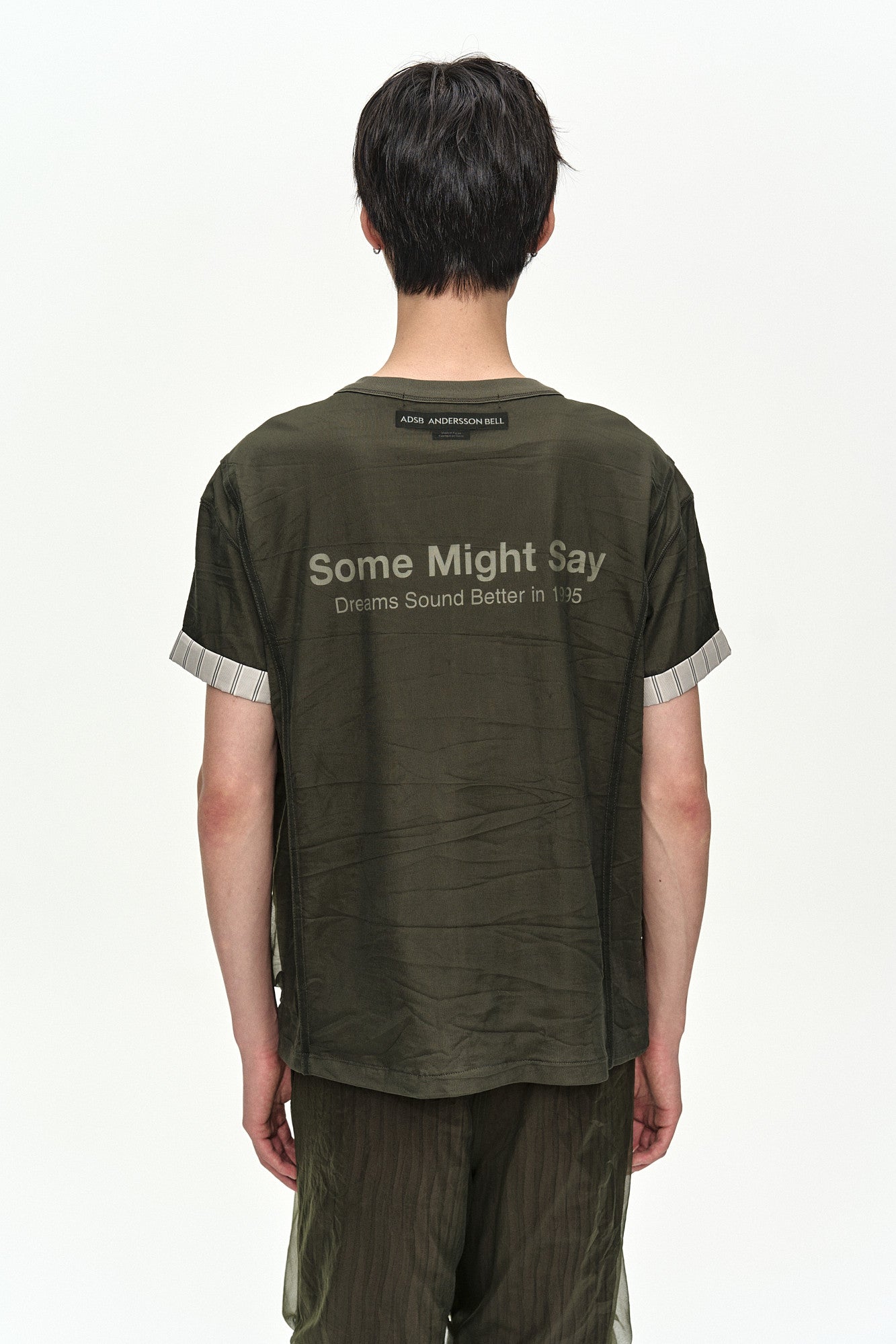 Andersson Bell - Overlay Roll-Up Cuffs T-Shirt (Khaki) product image 4 | TRAB K-Fashion Australia