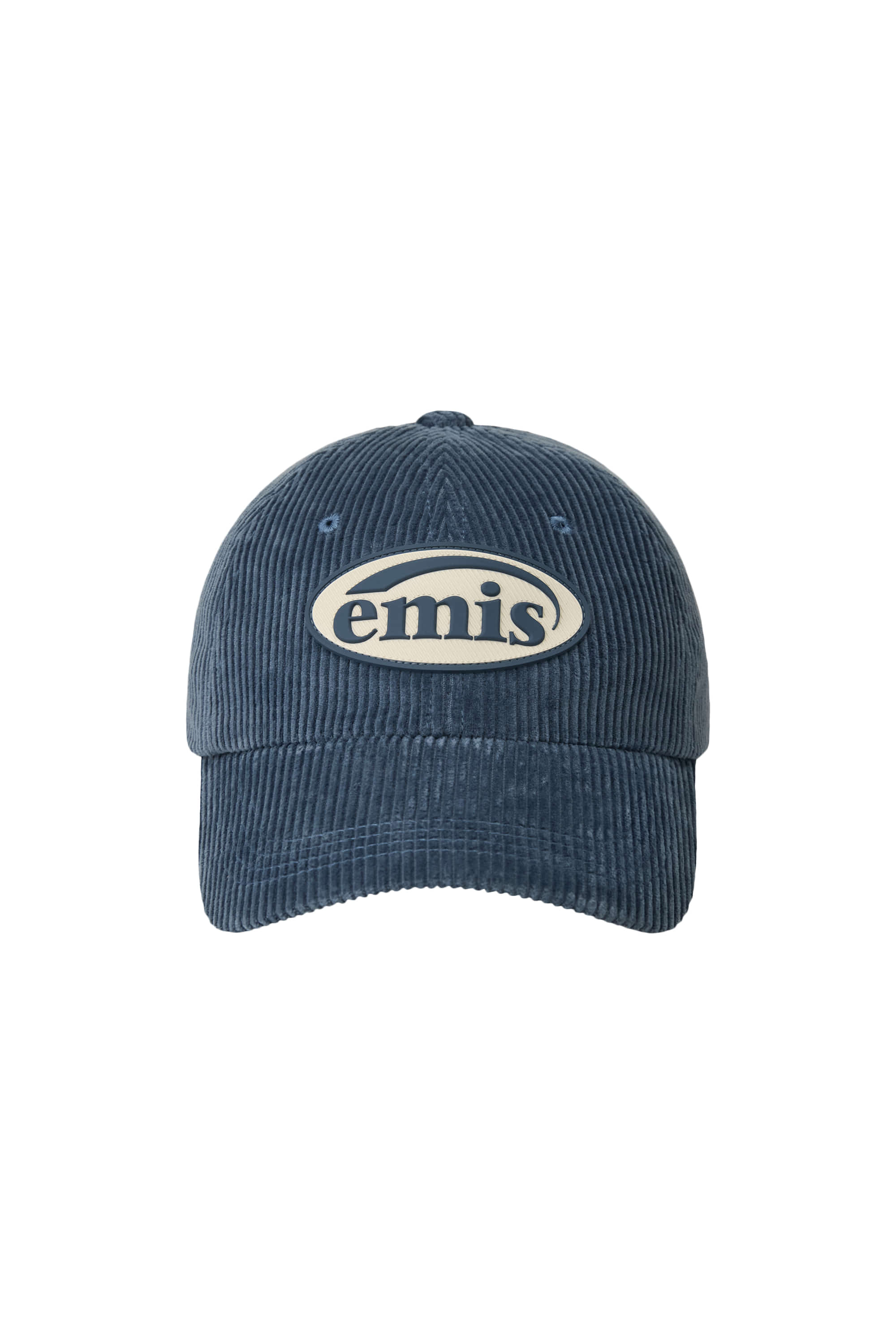 Emis - Rubber Patch Corduroy Ball Cap (Ash Blue) product image 1 | TRAB K-Fashion Australia