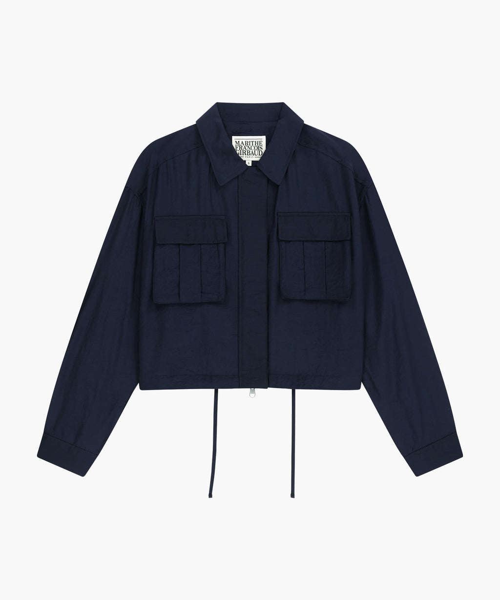 Marithe & Francois Girbaud - Crop Sheer Jacket (Navy) product image 6 | TRAB K-Fashion Australia