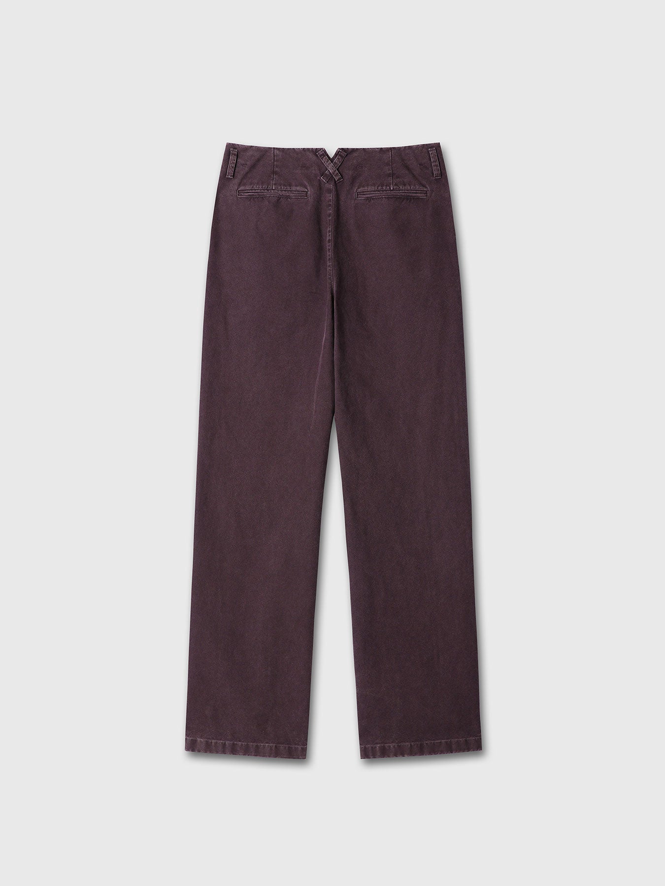 Tonywack - Garment Dyed Cotton Straight Pants (Faded Burgundy) product image 10 | TRAB K-Fashion Australia