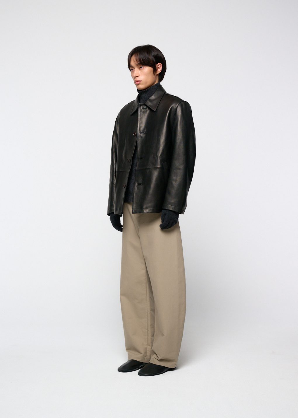Amomento - Lambskin mid jacket (Black) product image 3 | TRAB K-Fashion Australia