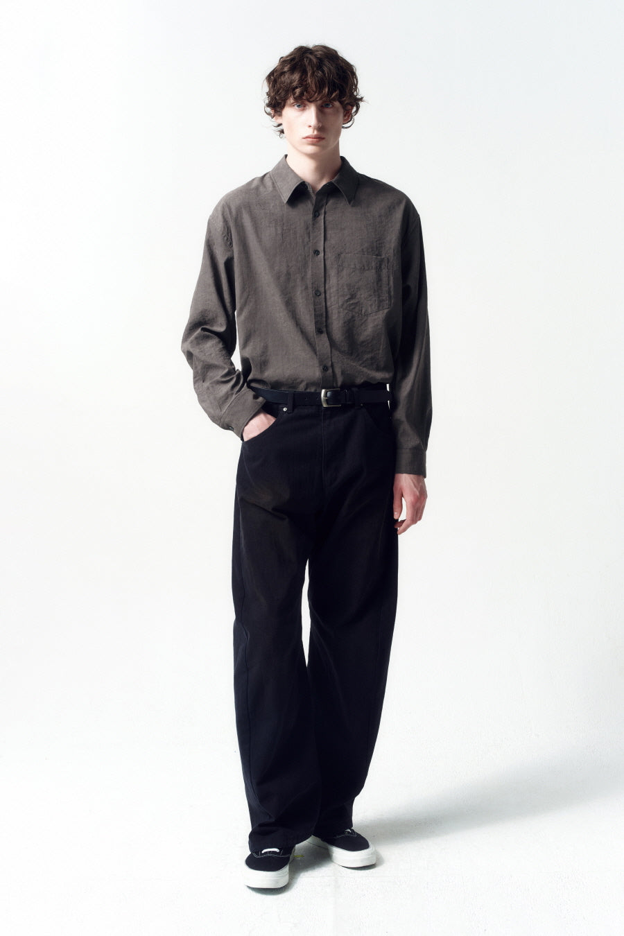Insilence - Drape Dove Shirt (Mocha Brown) product image 1 | TRAB K-Fashion Australia
