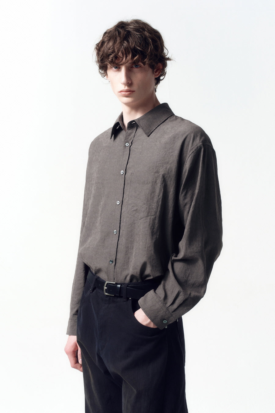 Insilence - Drape Dove Shirt (Mocha Brown) product image 2 | TRAB K-Fashion Australia