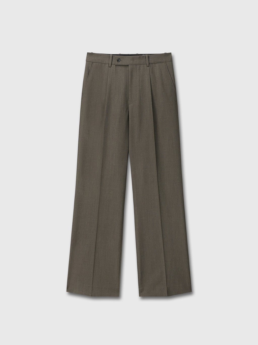 Tonywack - Melange Wool Wide-Leg Pleated Trousers (Hazelnut) product image 9 | TRAB K-Fashion Australia