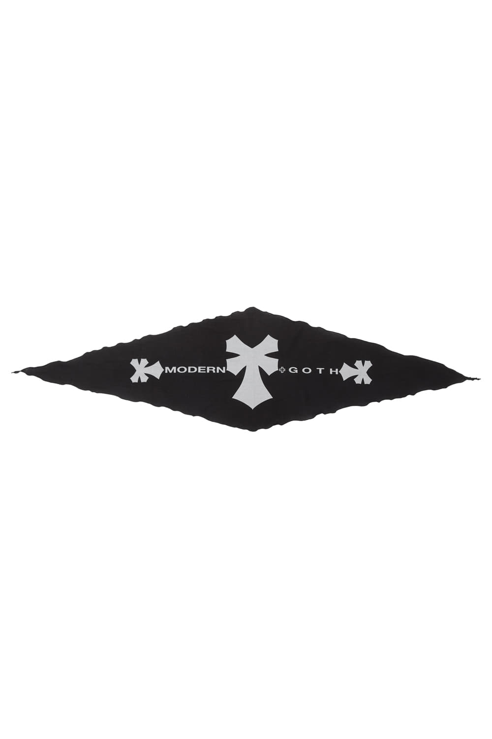 Hatchingroom - Tabber Modern Goth Diamond Slogan Scarf (Black) product image 1 | TRAB K-Fashion Australia