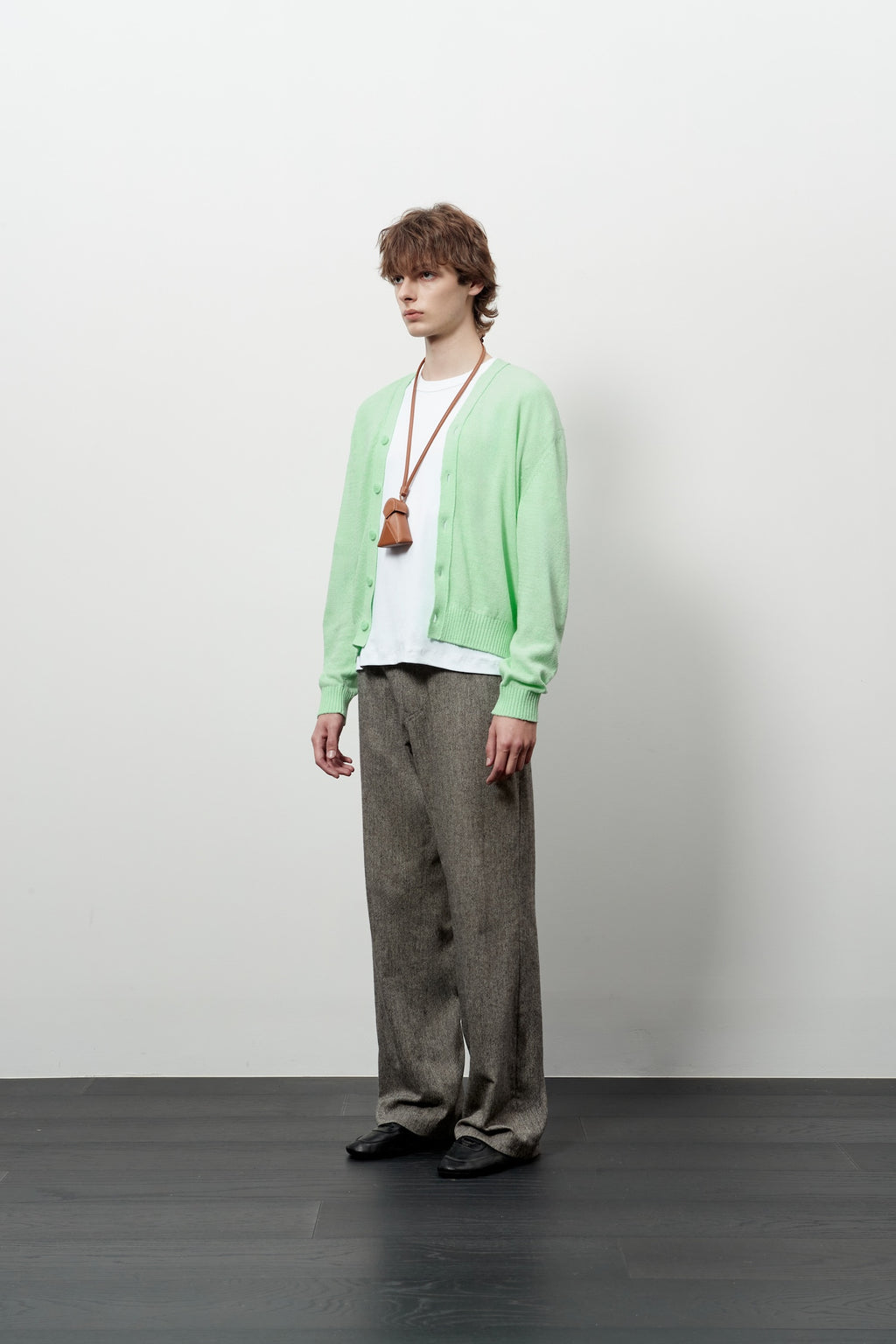 Stu - V- Neck Light Cardigan (Mint) product image 2 | TRAB K-Fashion Australia
