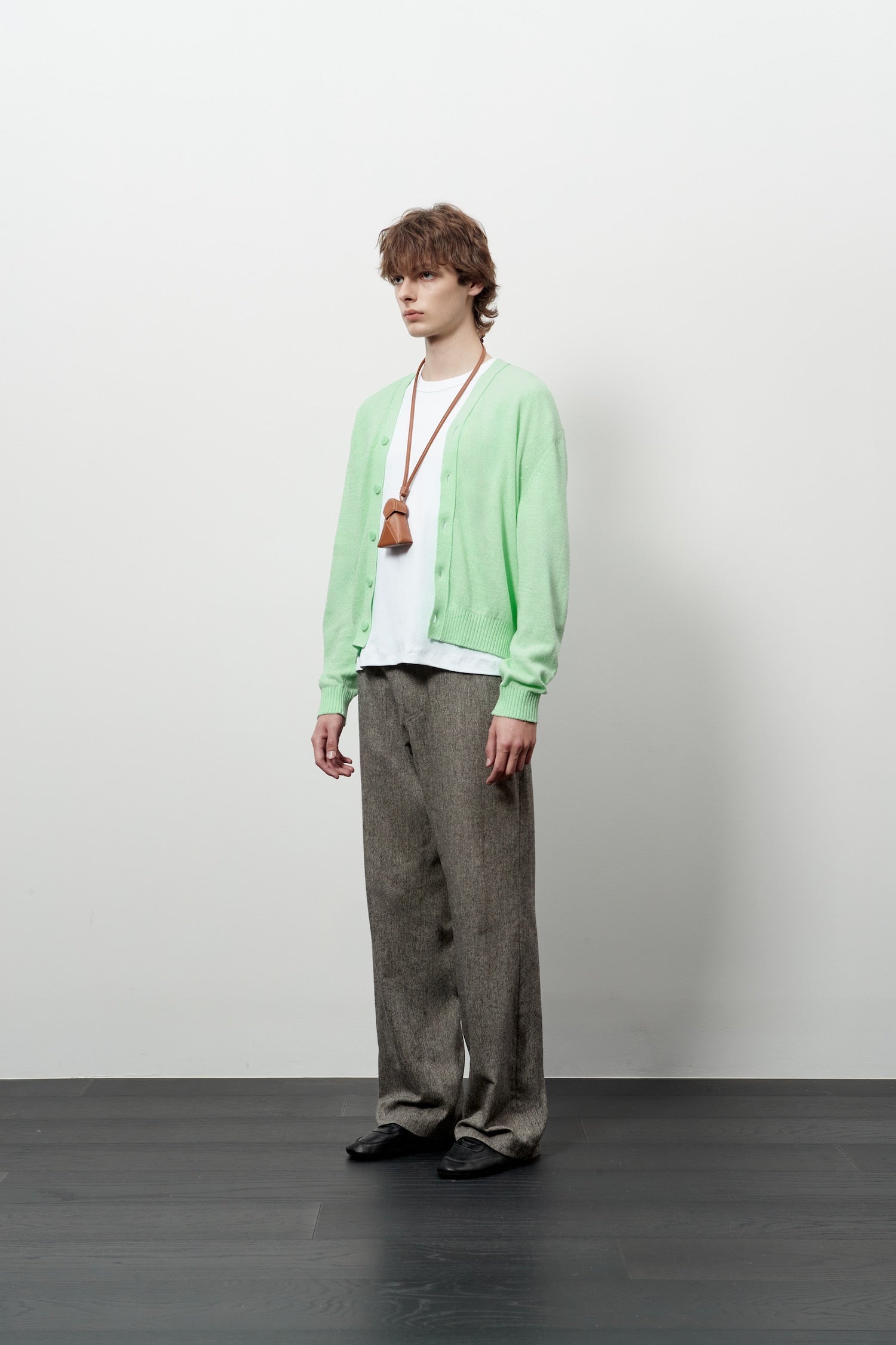 Stu - V- Neck Light Cardigan (Mint) product image 2 | TRAB K-Fashion Australia