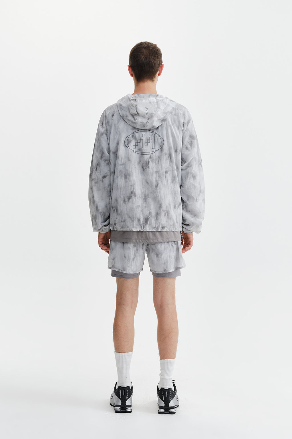 Matin Kim - Matin Pace Reflective Logo Windbreaker (Light Grey) product image 9 | TRAB K-Fashion Australia