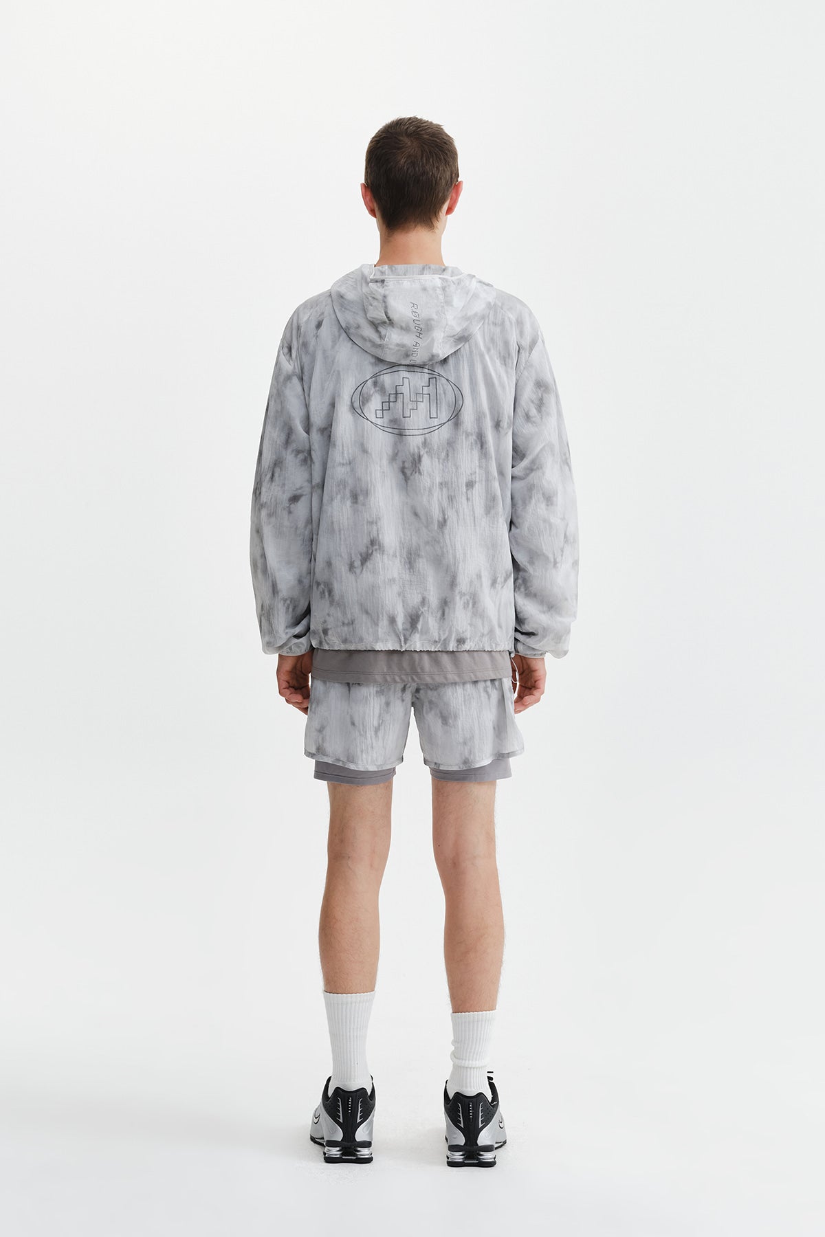 Matin Kim - Matin Pace Reflective Logo Windbreaker (Light Grey) product image 9 | TRAB K-Fashion Australia