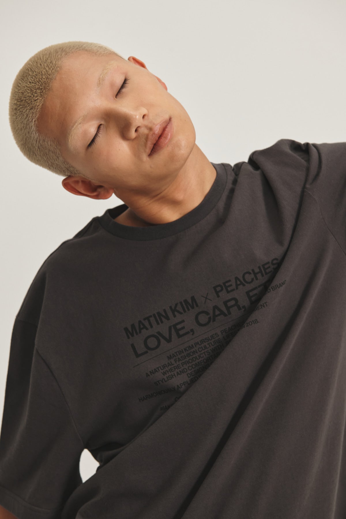 Matin Kim - Peaches Love Car Etc Graphic Top (Charcoal) product image 1 | TRAB K-Fashion Australia