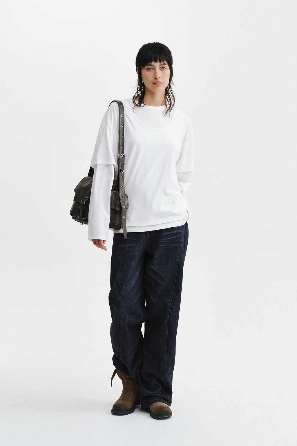 Matin Kim - Cross Back Layered Top (White) product image 9 | TRAB K-Fashion Australia