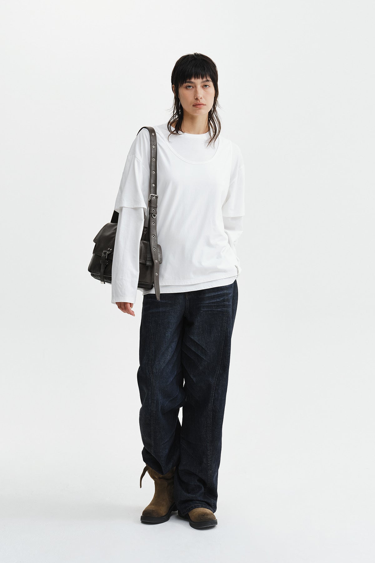 Matin Kim - Cross Back Layered Top (White) product image 9 | TRAB K-Fashion Australia