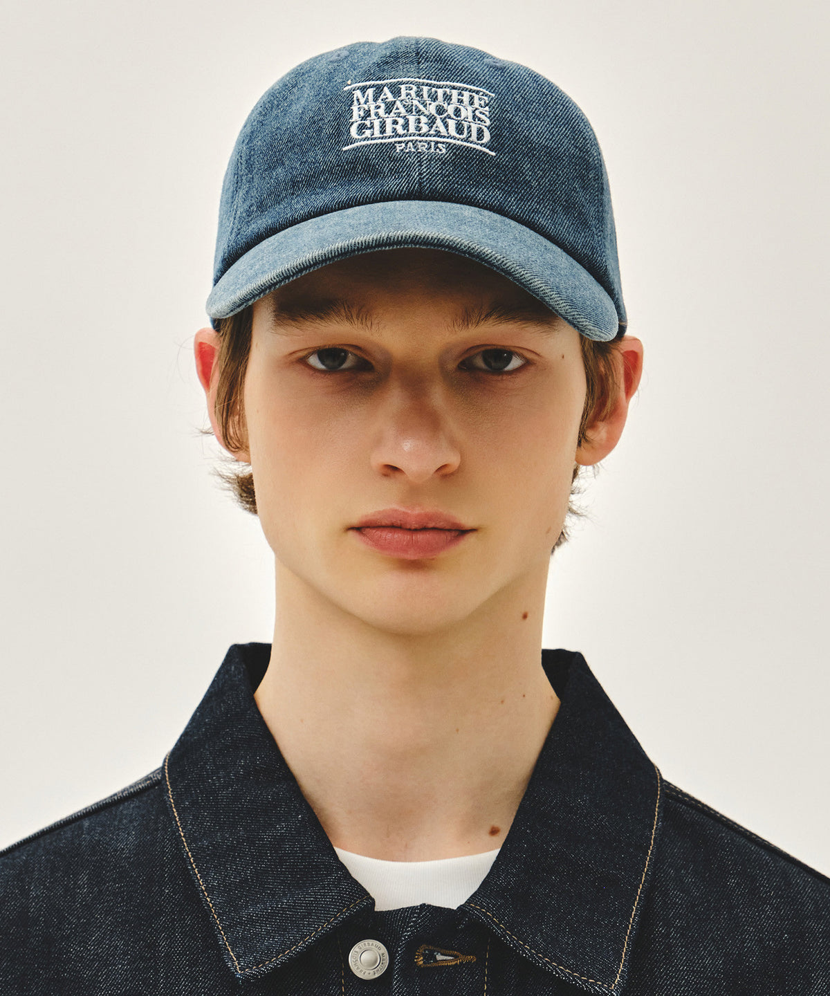 Marithe & Francois Girbaud - Denim Washing Small Classic Logo Covered Cap (Blue) product image 5 | TRAB K-Fashion Australia
