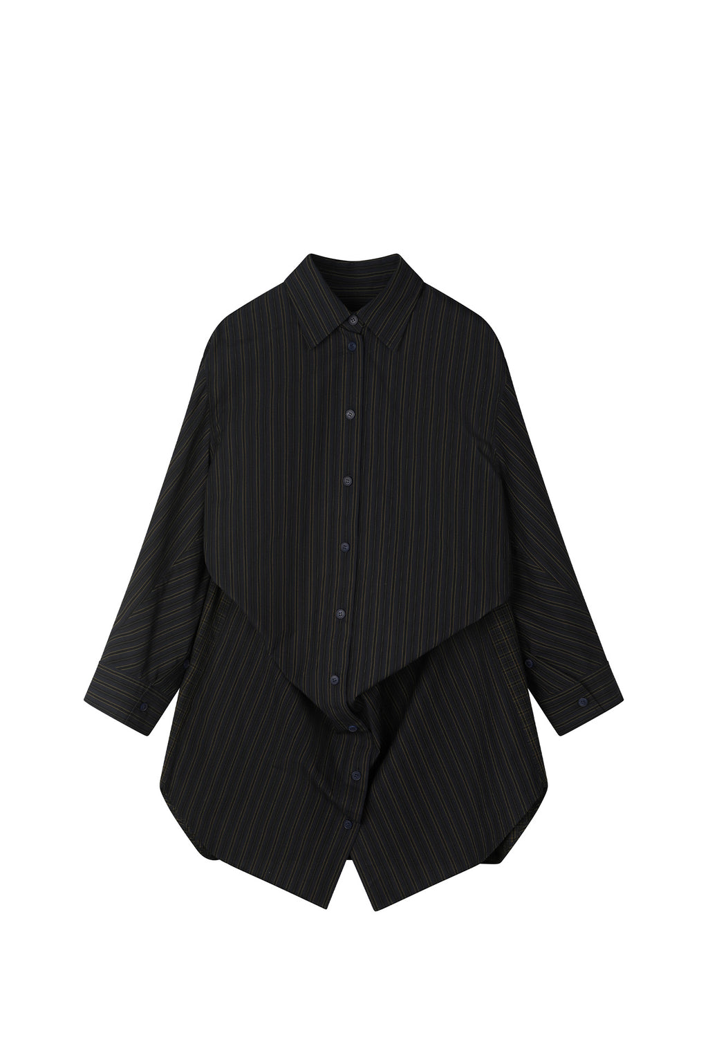 Deinet - Dual Pattern Structured Shirts (Navy) product image 7 | TRAB K-Fashion Australia