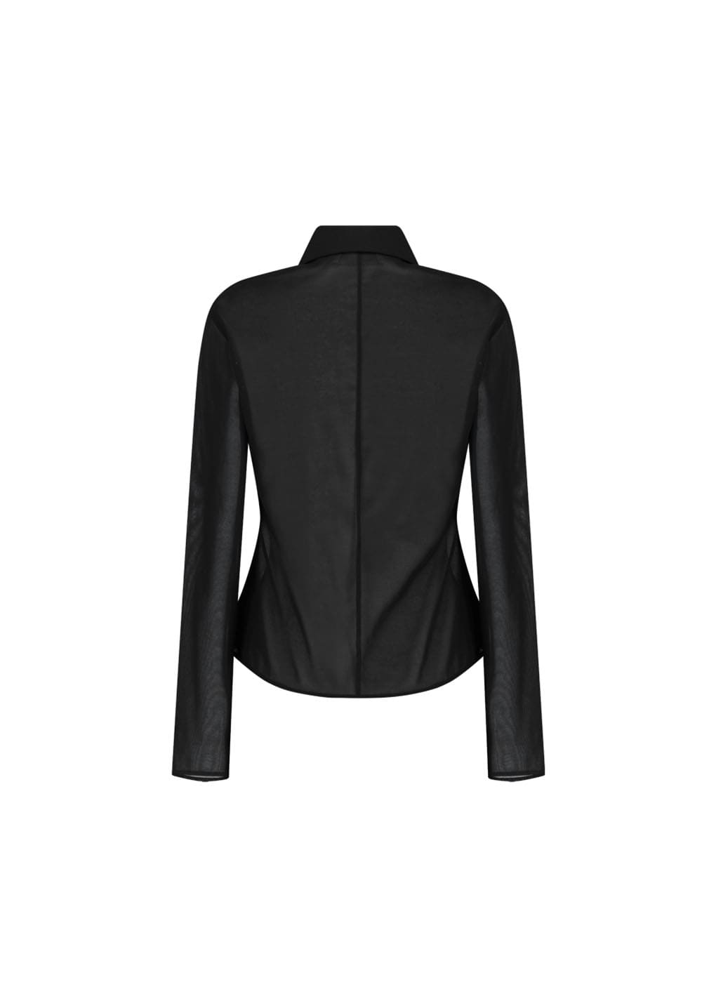 Amomento - Sheer Slim Shirt (Black) product image 3 | TRAB K-Fashion Australia