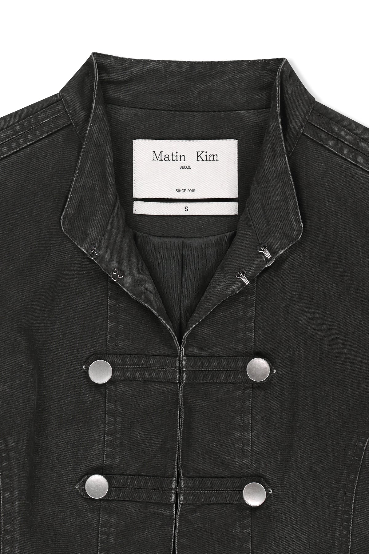 Matin Kim - Vintage Washed Napoleon Jacket (Charcoal) product image 4 | TRAB K-Fashion Australia