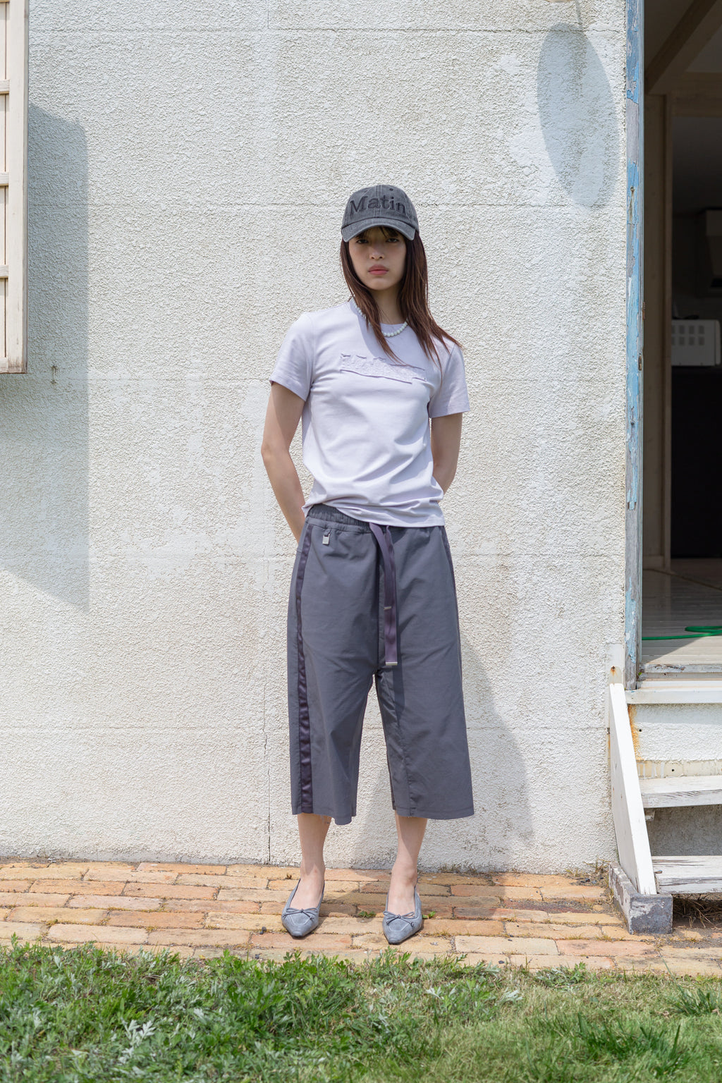 Matin Kim - Applique Logo Patch Top (Lilac) product image 5 | TRAB K-Fashion Australia