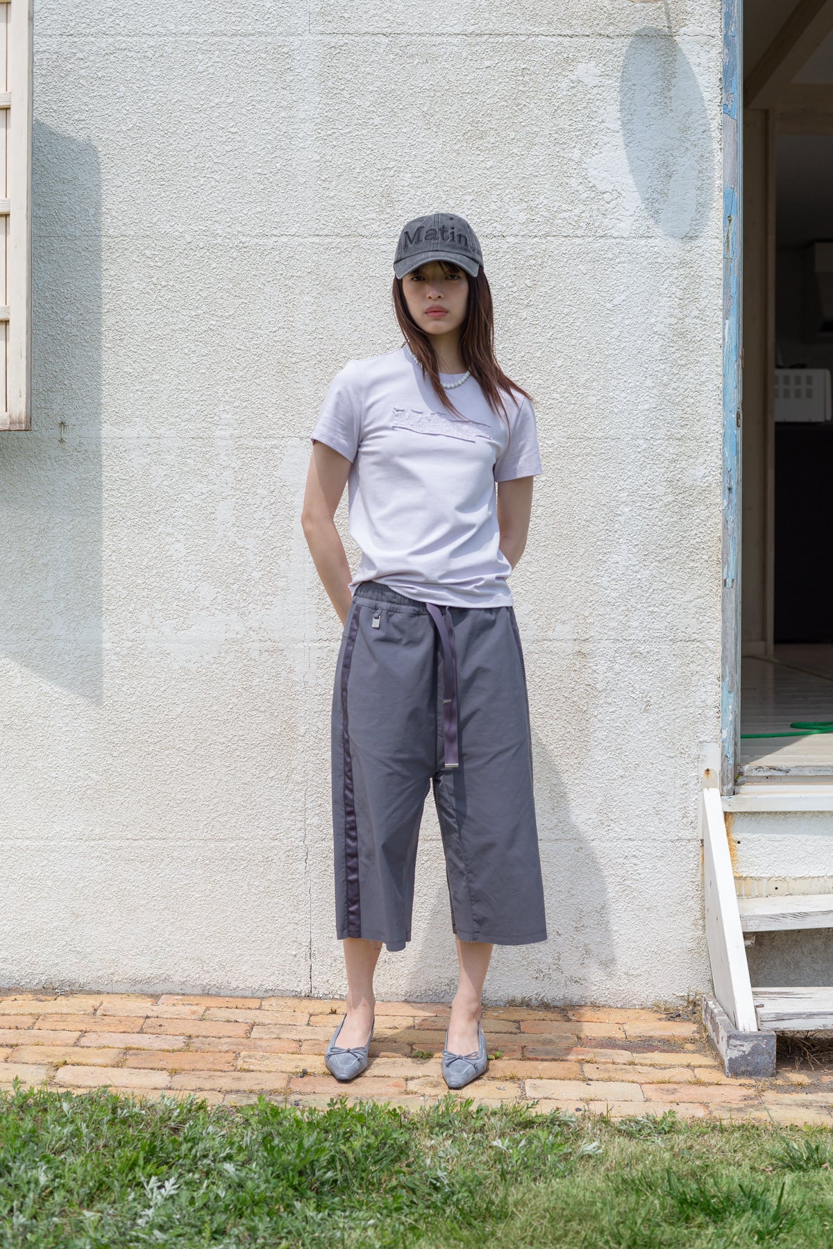 Matin Kim - Applique Logo Patch Top (Lilac) product image 5 | TRAB K-Fashion Australia