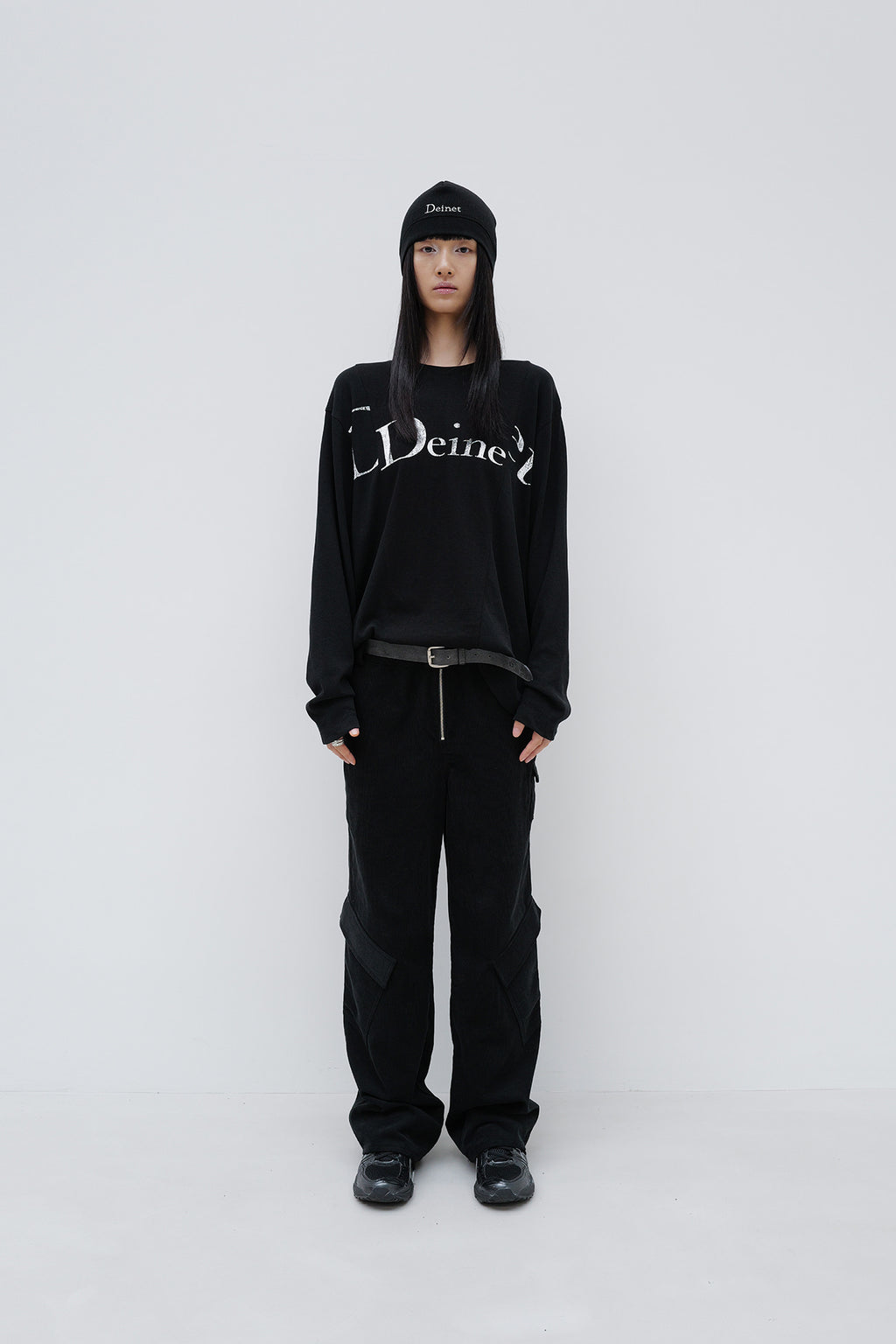 Deinet - Deinet Corduroy Utility Cargo Pants (Black) product image 1 | TRAB K-Fashion Australia