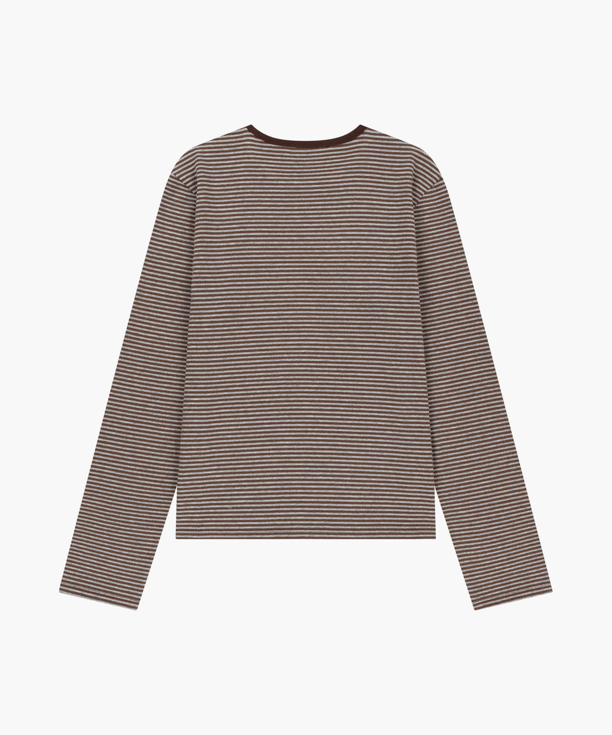 Marithe & Francois Girbaud - Stripe Long Sleeve Tee (Dark Brown) product image 6 | TRAB K-Fashion Australia