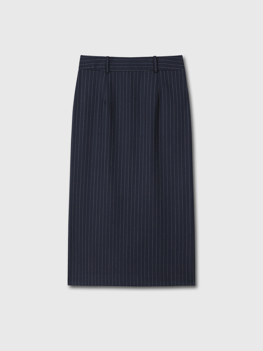 Tonywack - Striped Wool Long Pencil Skirt (Navy Pinstripe) product image 6 | TRAB K-Fashion Australia