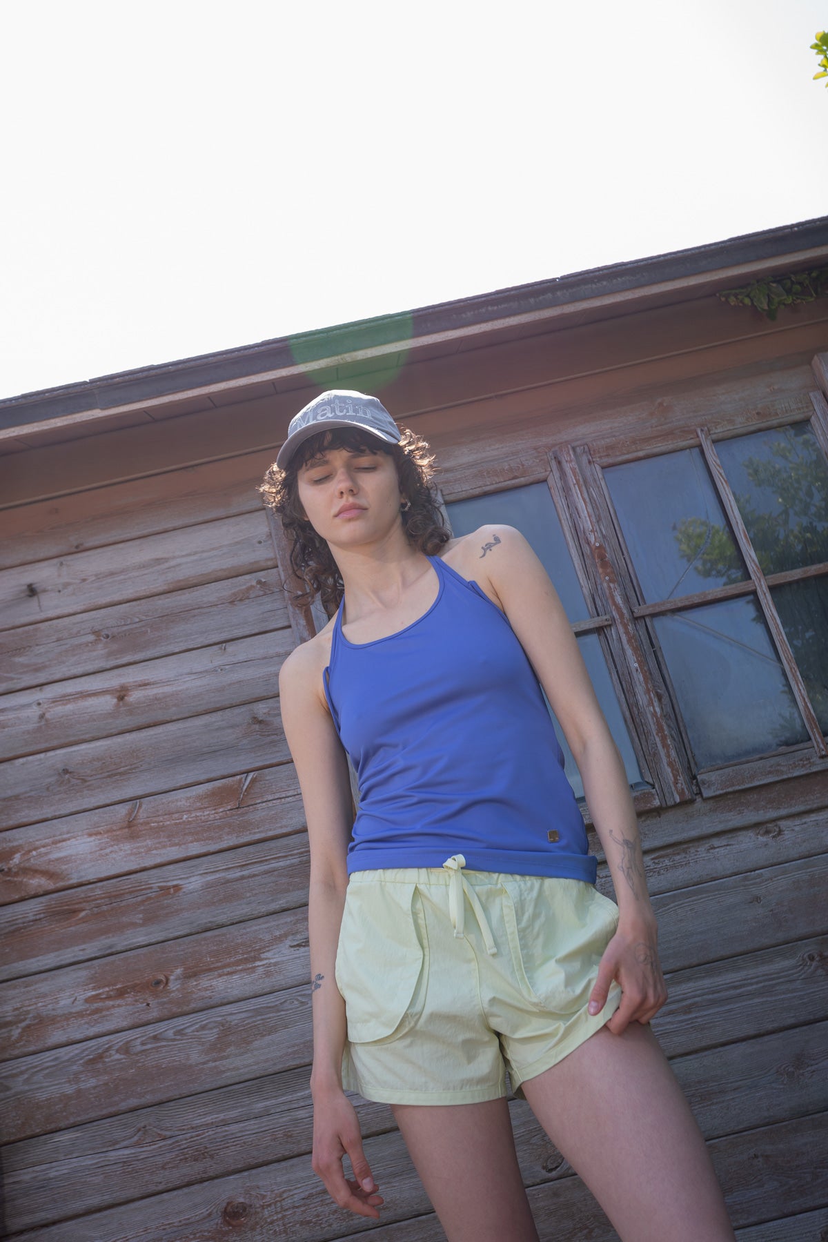 Matin Kim - String Halter Neck Tank Top (Blue) product image 10 | TRAB K-Fashion Australia