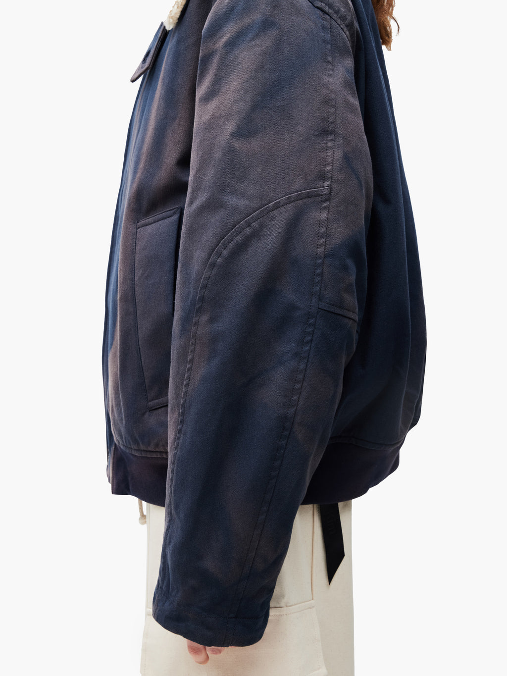 Jiyong Kim - Sun-Bleached Wide Collar Jacket (Navy) product image 9 | TRAB K-Fashion Australia