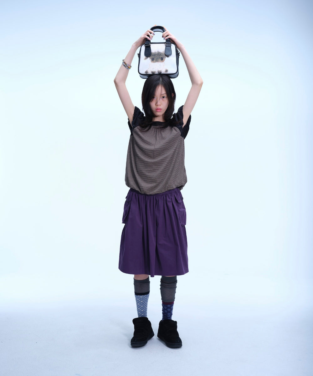 Coyseio - Puff Shirring T-Shirt (Black) product image 5 | TRAB K-Fashion Australia