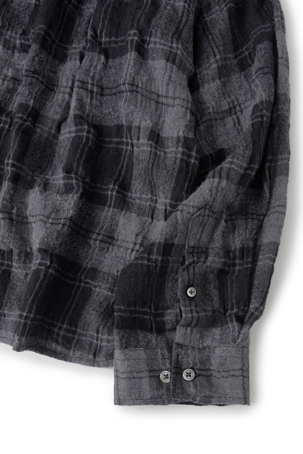Hatchingroom - Crop Shirt Gauze Wool Check (Charcoal) product image 7 | TRAB K-Fashion Australia
