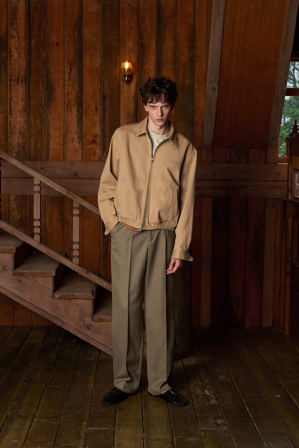 STU - Curved Cuff Jacket (Beige) product image 13 | TRAB K-Fashion Australia