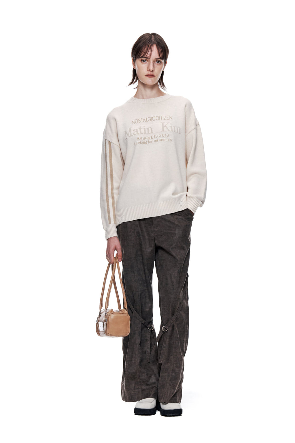 Matin Kim - Matin Sleeve Line Knit Pullover (Ivory) product image 8 | TRAB K-Fashion Australia