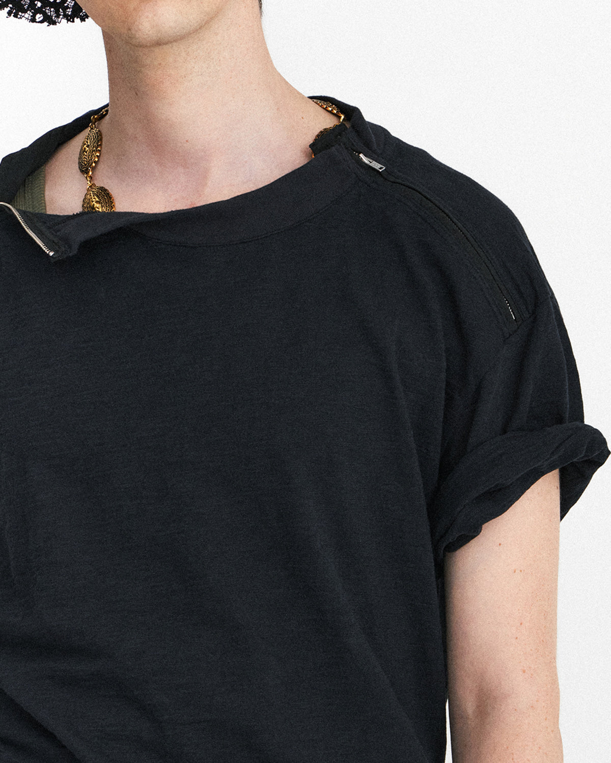 Eastlogue - Army Double Zip T-shirts (Black) product image 8 | TRAB K-Fashion Australia
