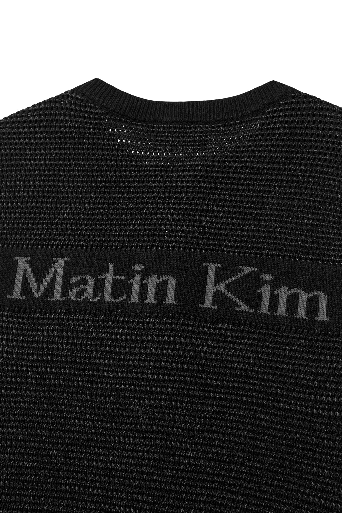 Matin Kim - Two Tone Mesh Knit Vest (Black) product image 5 | TRAB K-Fashion Australia