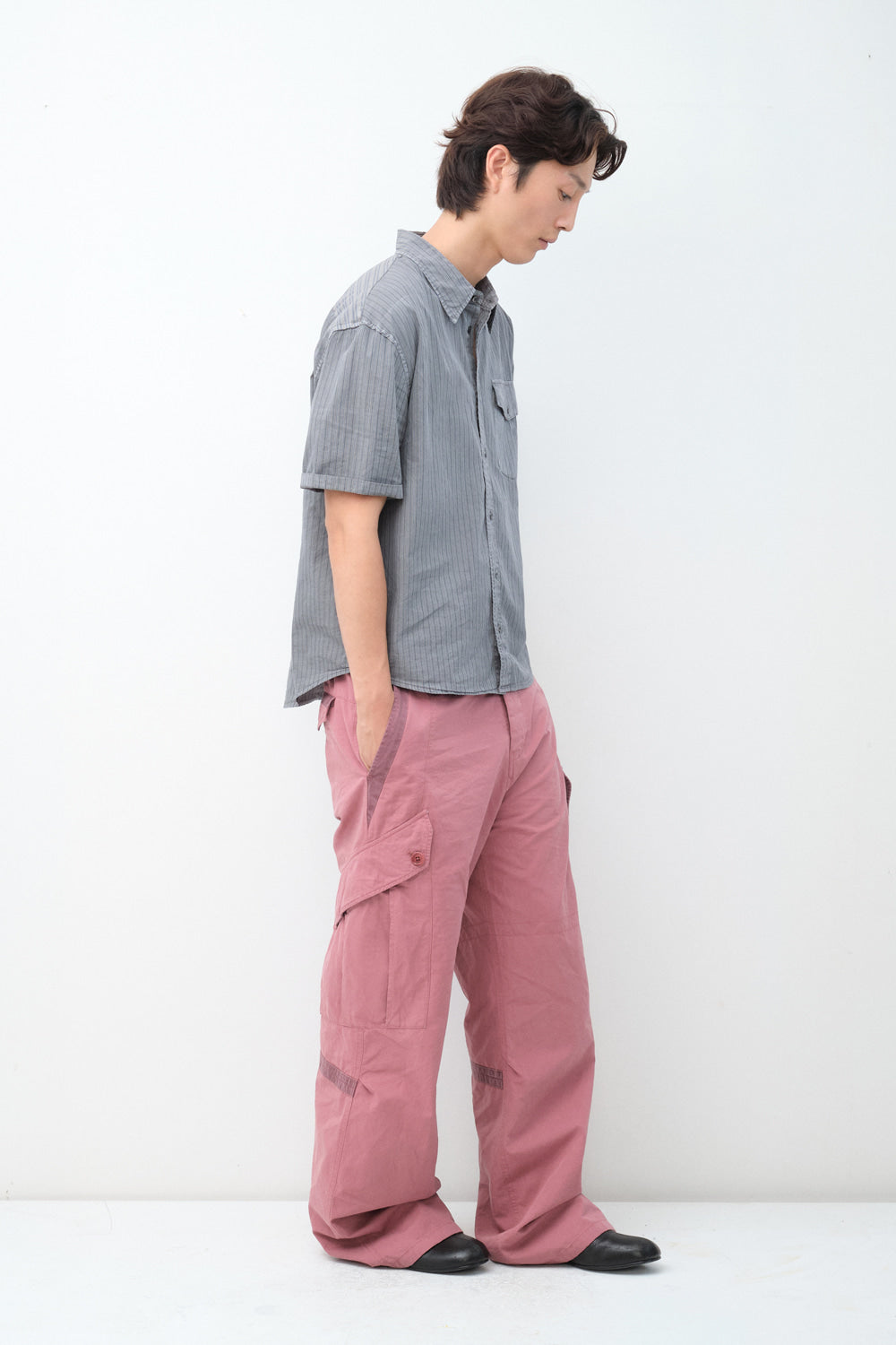 Hatchingroom - Curved Cargo Pants (Pink) product image 5 | TRAB K-Fashion Australia
