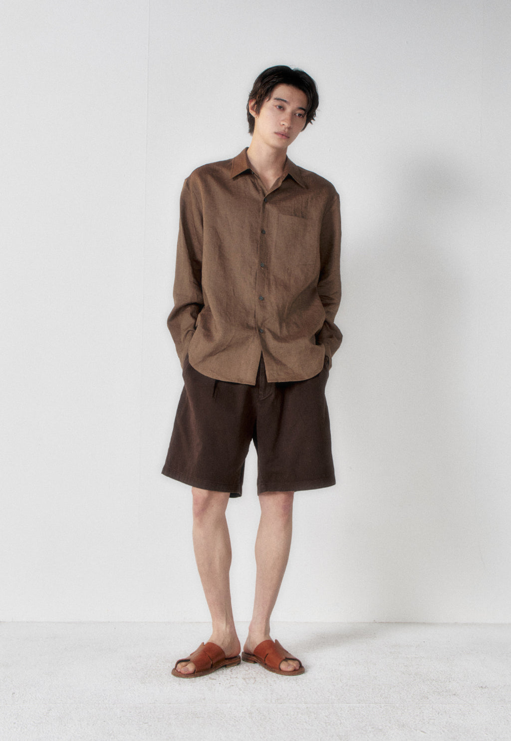 Art if acts - Washed Chino Shorts (Old Brown) product image 2 | TRAB K-Fashion Australia