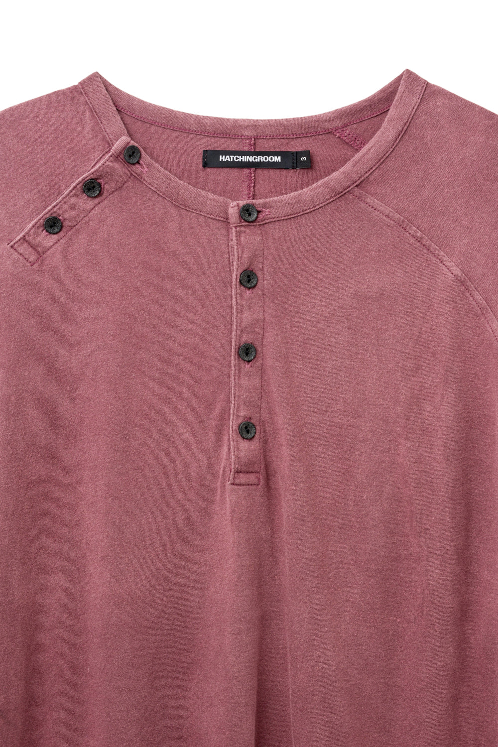 Hatchingroom - Double Henley Neck Tee 1/2 Dusty (Pink) product image 3 | TRAB K-Fashion Australia