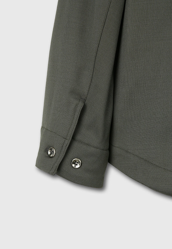 Tonywack - Hard Twist Wool Padded Shirt Jacket (Dark Olive) product image 14 | TRAB K-Fashion Australia