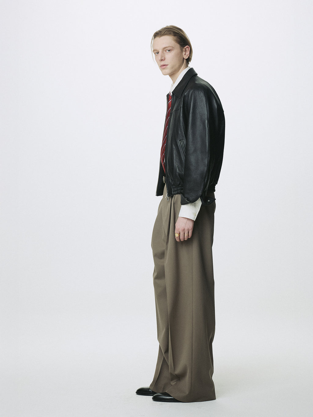 Tonywack - Vintage Lamb Leather Bomber Jacket (Black) product image 3 | TRAB K-Fashion Australia