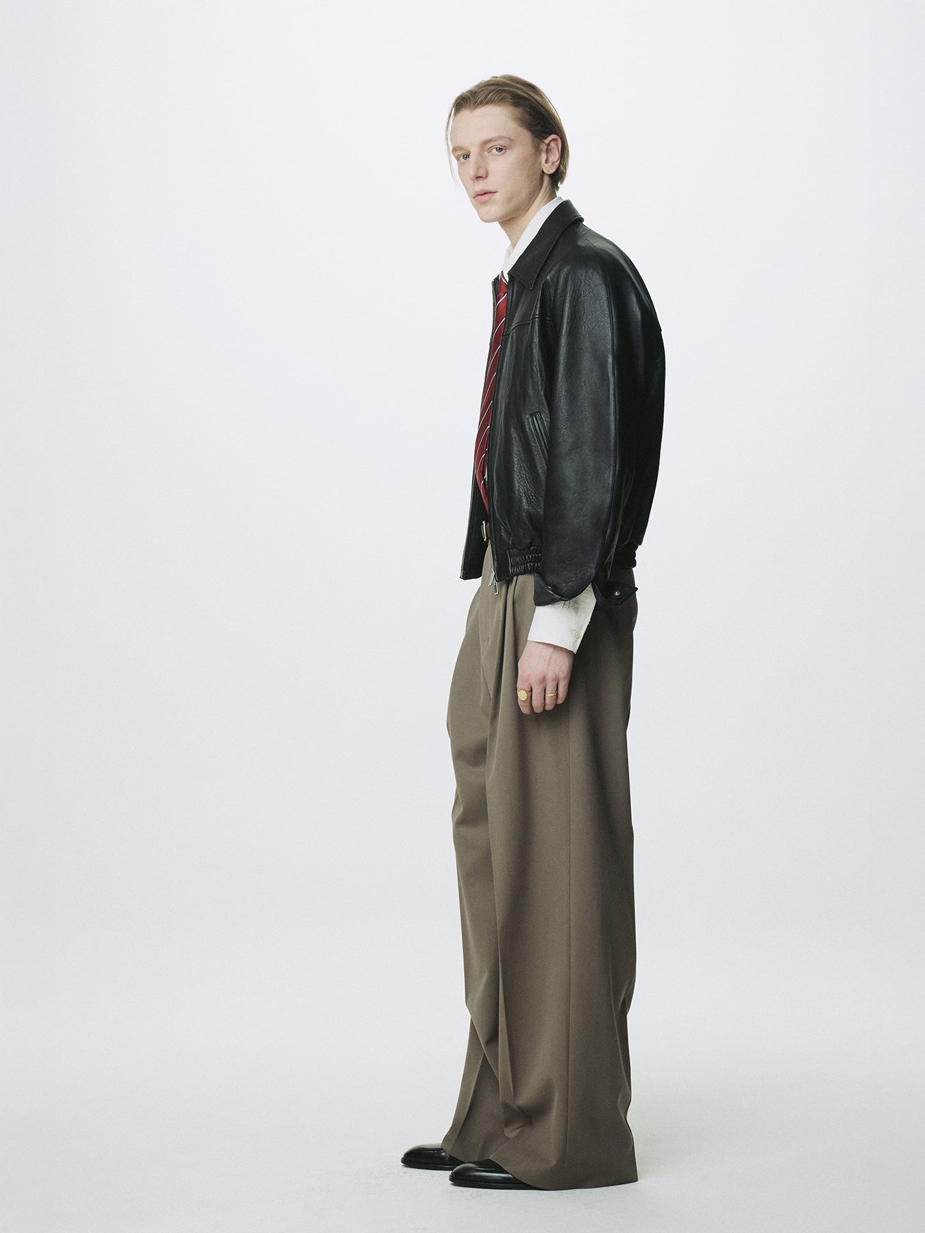 Tonywack - Vintage Lamb Leather Bomber Jacket (Black) product image 3 | TRAB K-Fashion Australia