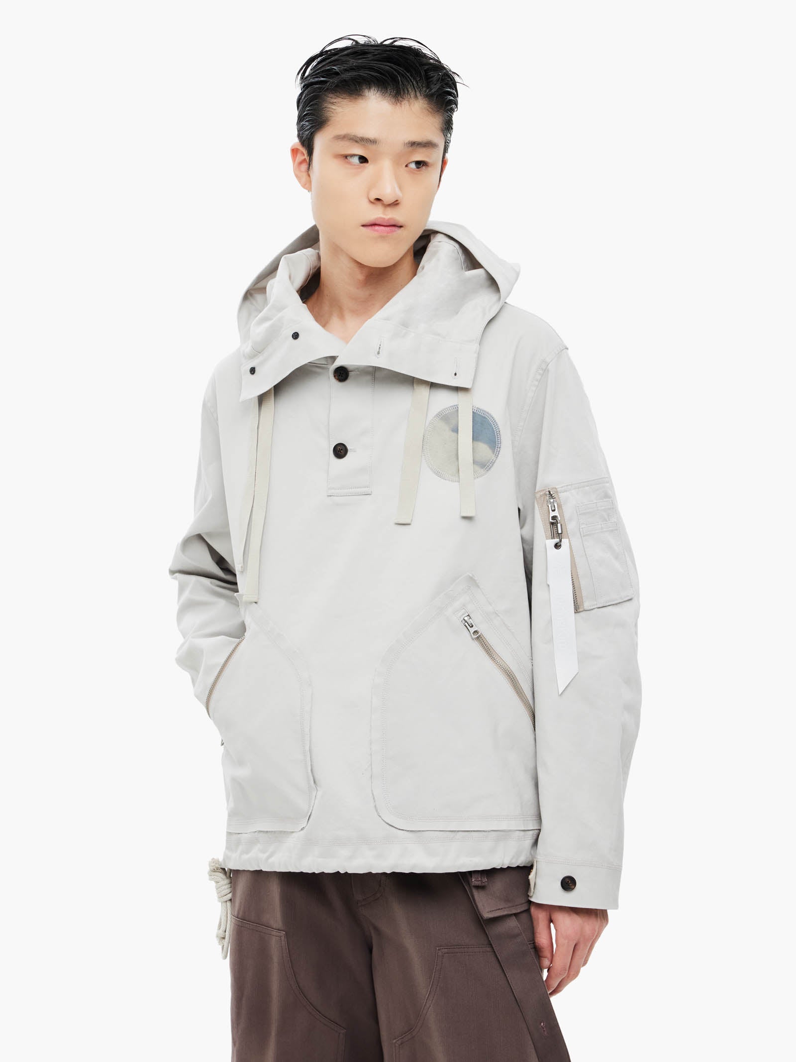 Jiyong Kim - Sun-Bleached Anorak (Light Grey) product image 2 | TRAB K-Fashion Australia