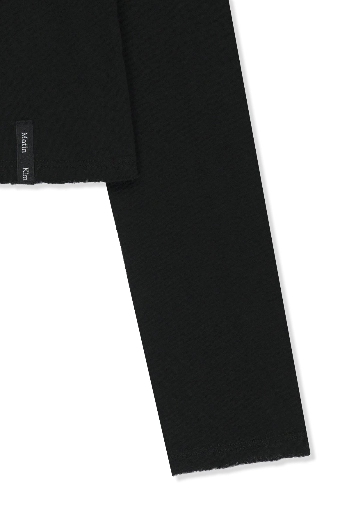 Matin Kim - Raw Cut High Neck Top (Black) product image 4 | TRAB K-Fashion Australia