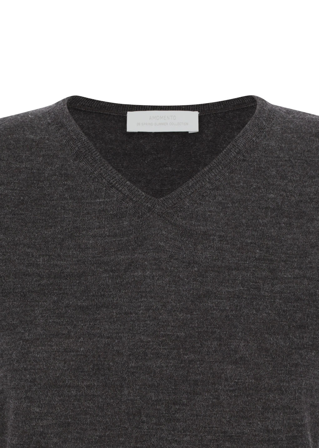 Amomento - Wool V-neck Knit (Charcoal) product image 4 | TRAB K-Fashion Australia