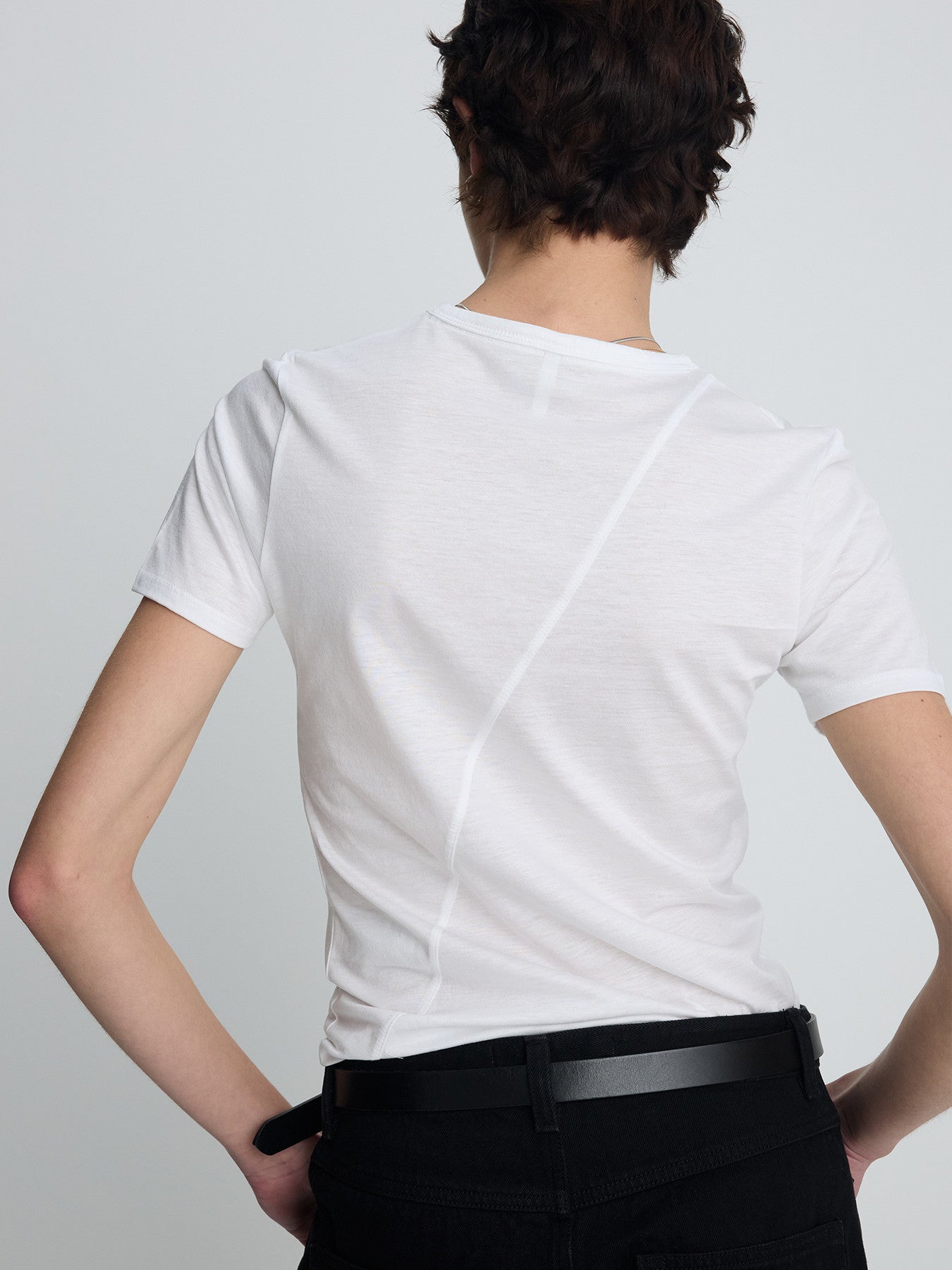 Tonywack - Tencel Short Sleeve T-Shirt (Off White) product image 5 | TRAB K-Fashion Australia