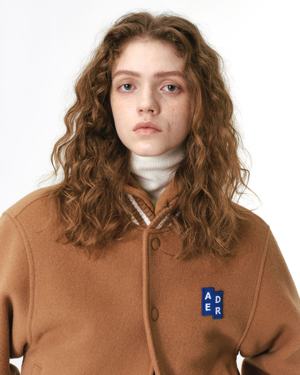 Ader Error - Sig; BL Tag varsity jacket 01 (Camel) product image 2 | TRAB K-Fashion Australia