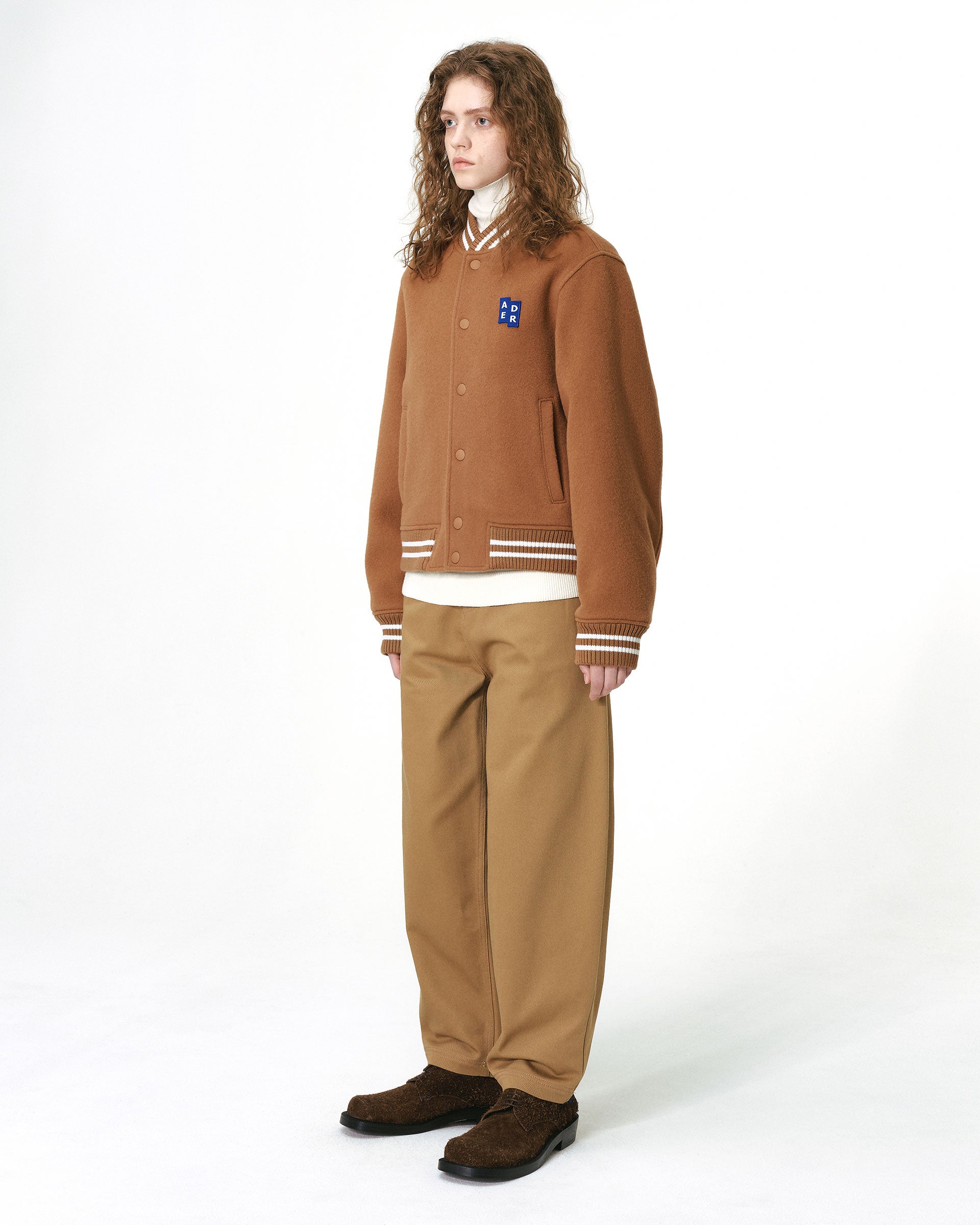 Ader Error - Sig; BL Tag varsity jacket 01 (Camel) product image 3 | TRAB K-Fashion Australia