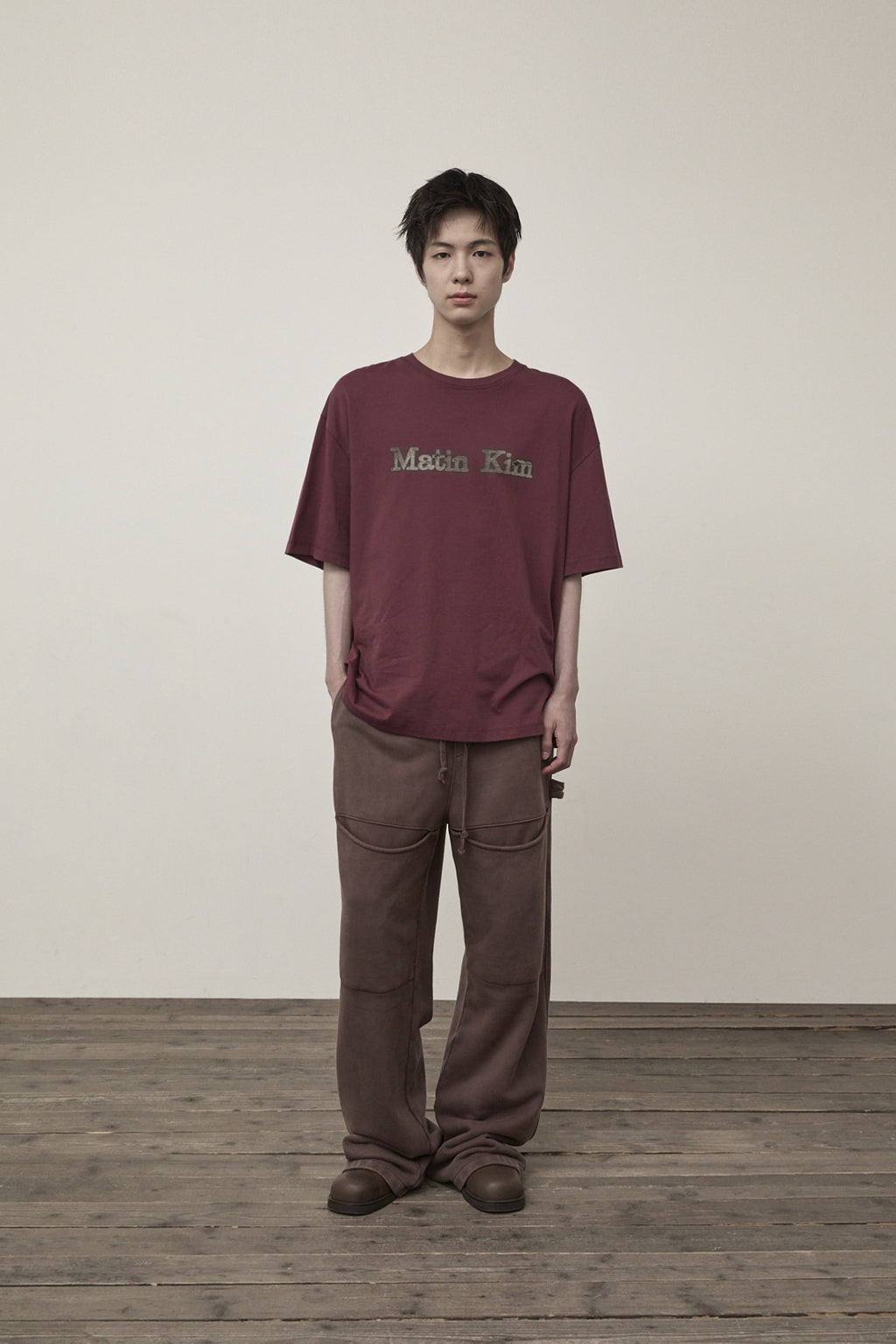 Matin Kim - Vintage Logo Graphic Top (Burgundy) product image 11 | TRAB K-Fashion Australia