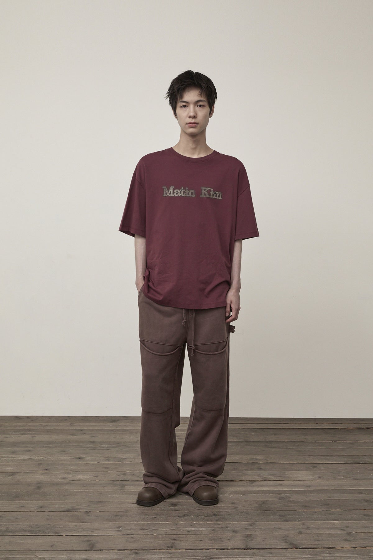 Matin Kim - Vintage Logo Graphic Top (Burgundy) product image 11 | TRAB K-Fashion Australia